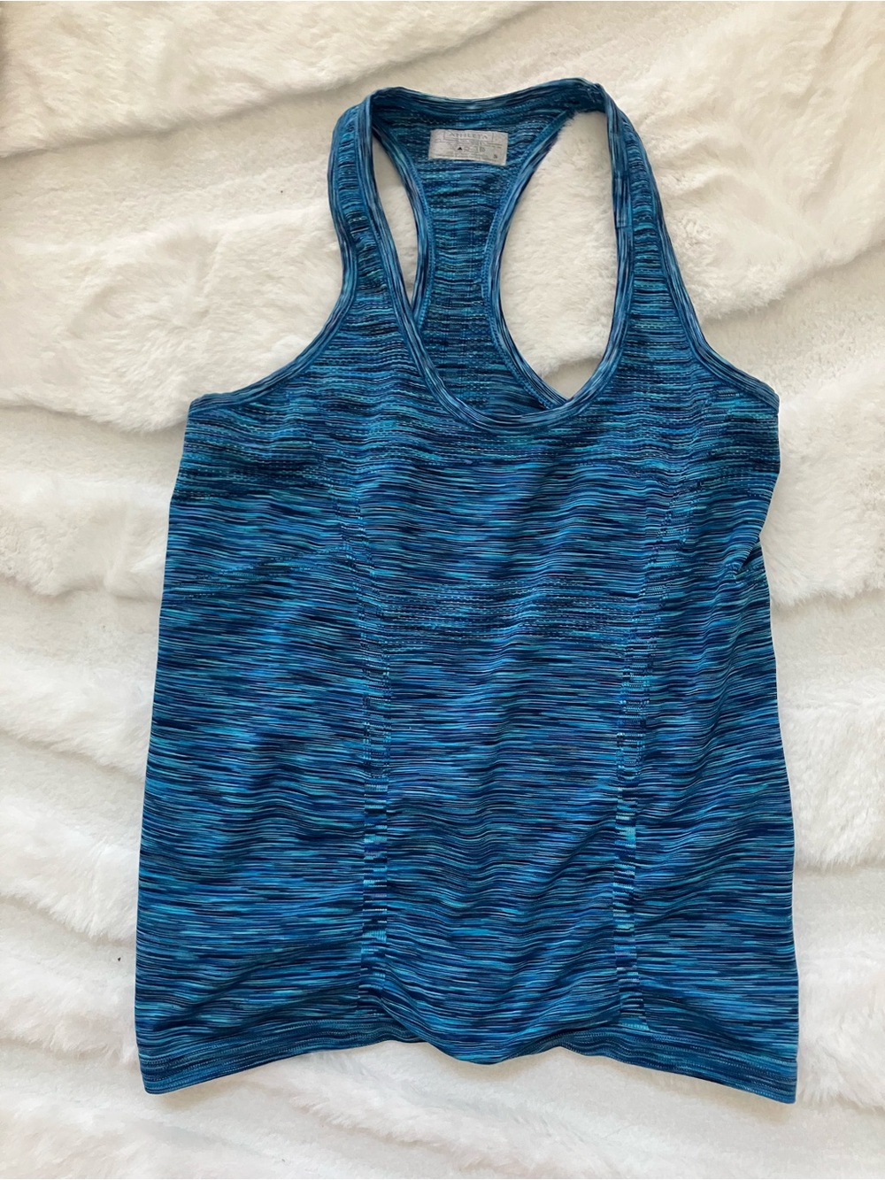 Athleta Blue Space-Dye Racerback Tank